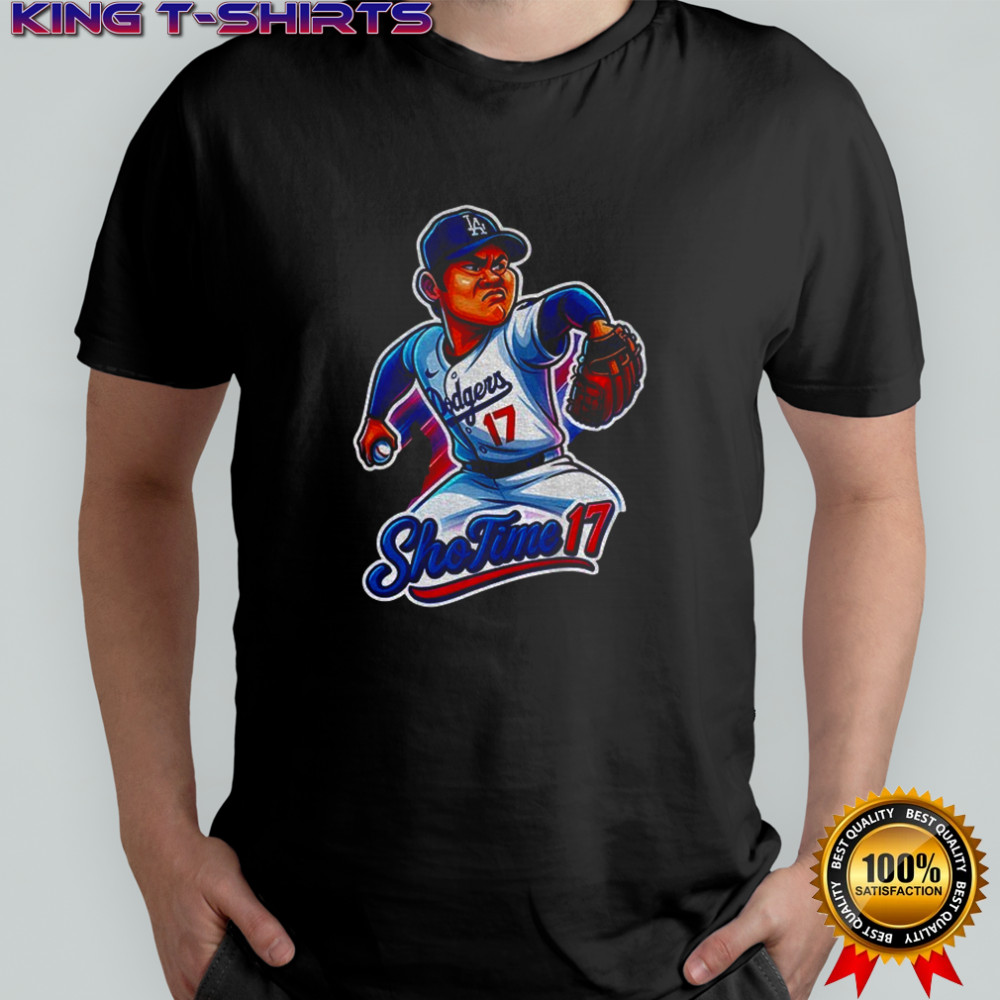 Shohei Ohtani La Dodgers cartoon caricature Los Angeles Dodgers MLB Baseball shirt