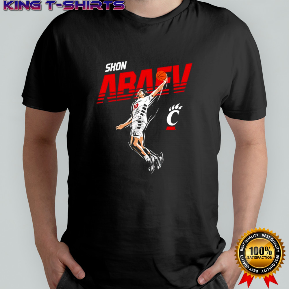 Shon Abaev slam dunk Cincinnati Bearcats logo shirt