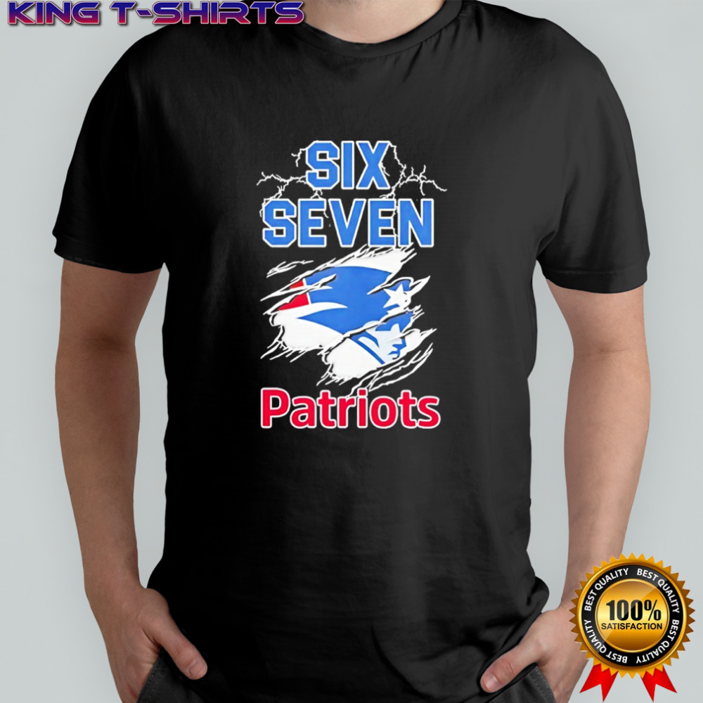Six Seven New England Patriots logo shirt