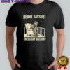 Skeleton old men heart says pit knees say balcony retro shirt
