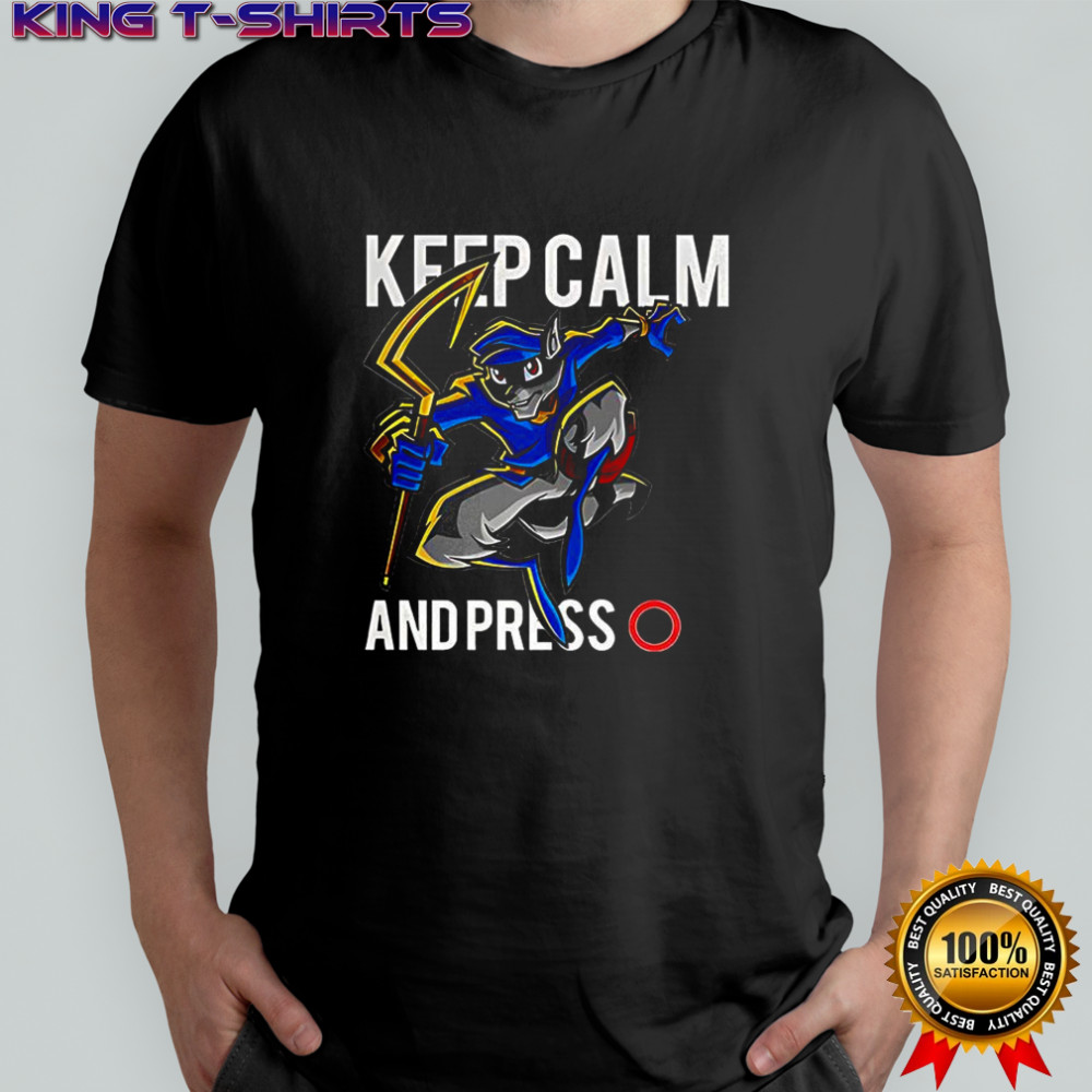 Sly Cooper keep calm and press O video game shirt