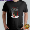 Snoopy and Charlie Brown Christmas Begins with Christ Merry Christmas shirt