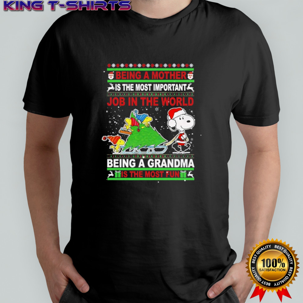 Snoopy being a Mother is the world being a Grandma is the most fun Christmas shirt