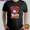 Snoopy wearing New York Knicks outfit Peanuts 2026 shirt