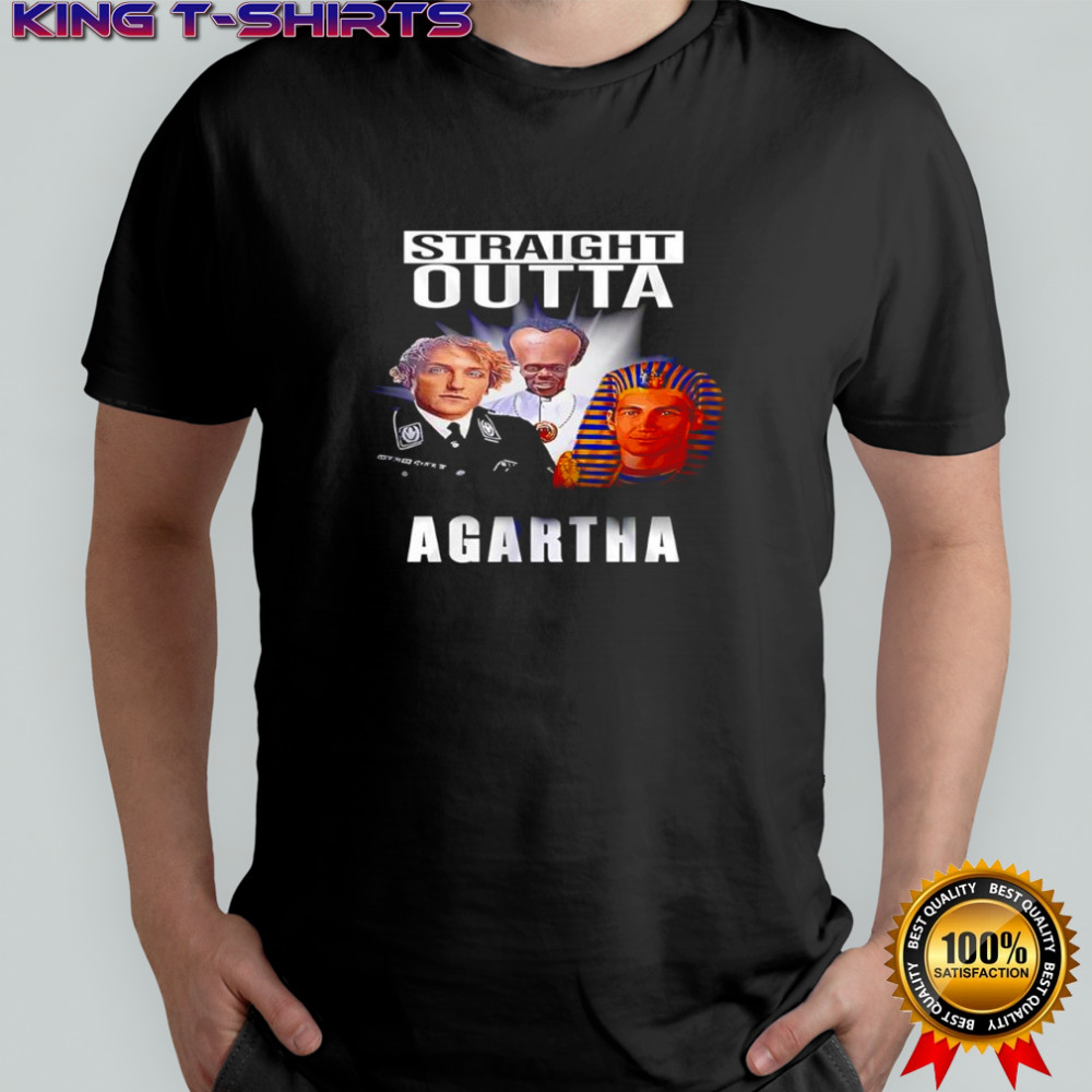 Straight Outta Agartha history conspiracy ancient civilization parody graphic shirt