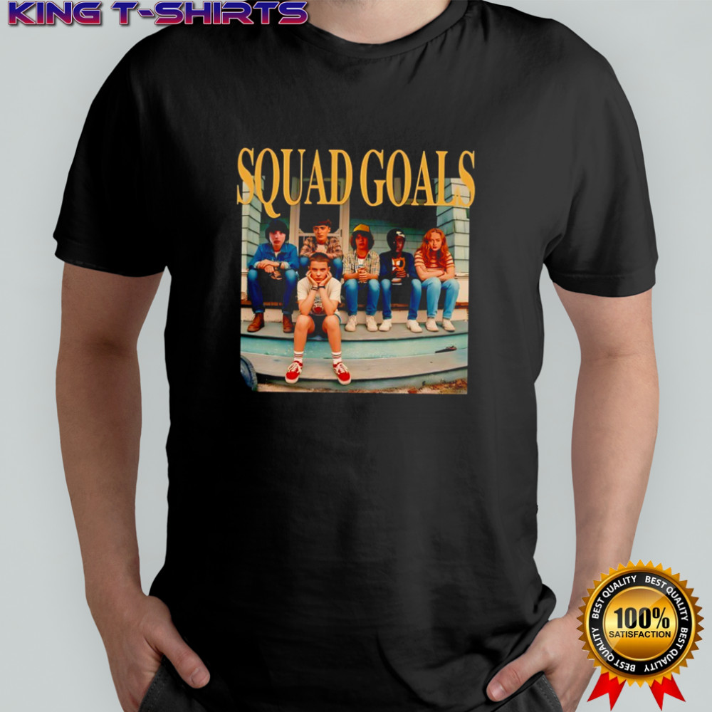 Stranger Things season 3 Squad Goals characters graphic shirt