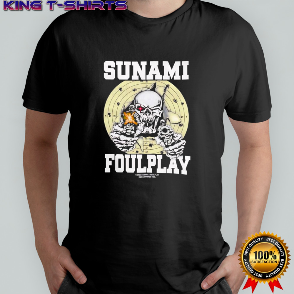 Sunami X Foulplay Collaboration skull shirt