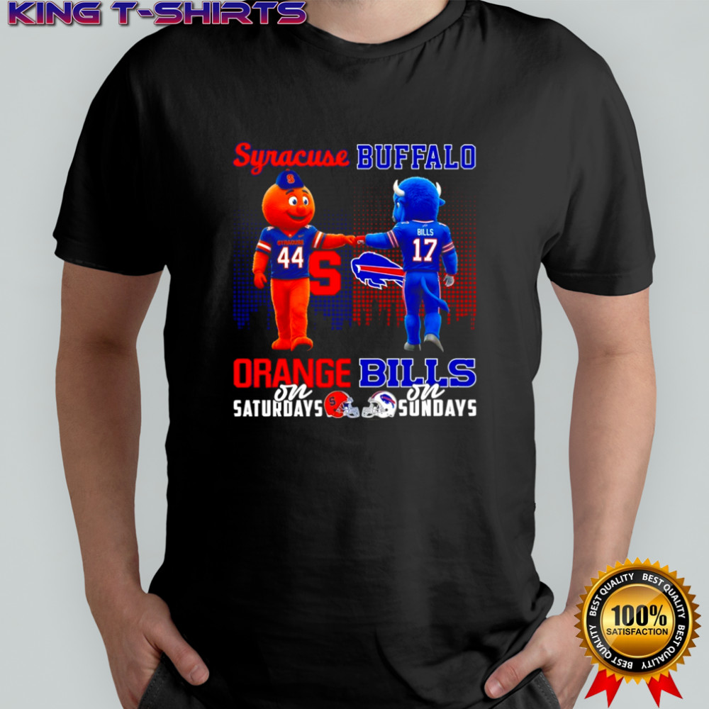 Syracuse Orange backs on Saturdays x Buffalo Bills on Sundays Mascot shirt