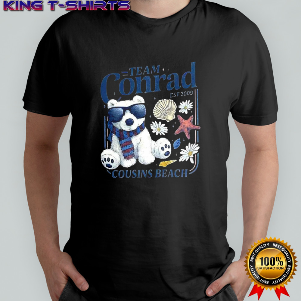 Team Conrad Junior Mint Bear est 2009 cousins beach shirt