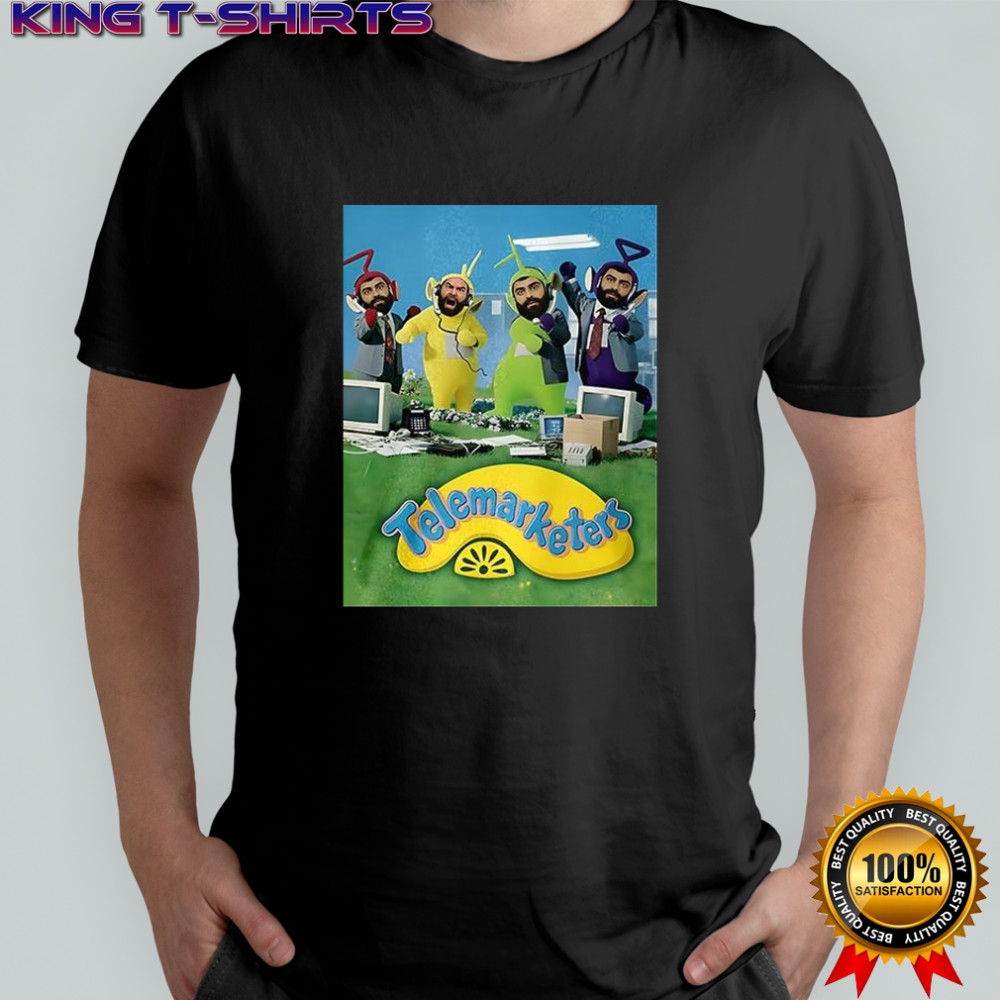 Telemarketers x Teletubbies parody shirt