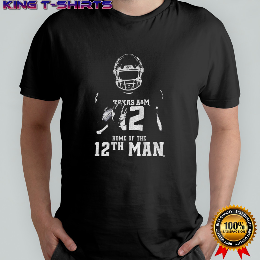 Texas A&M Aggies Football Home of the12th Man silhouette shirt