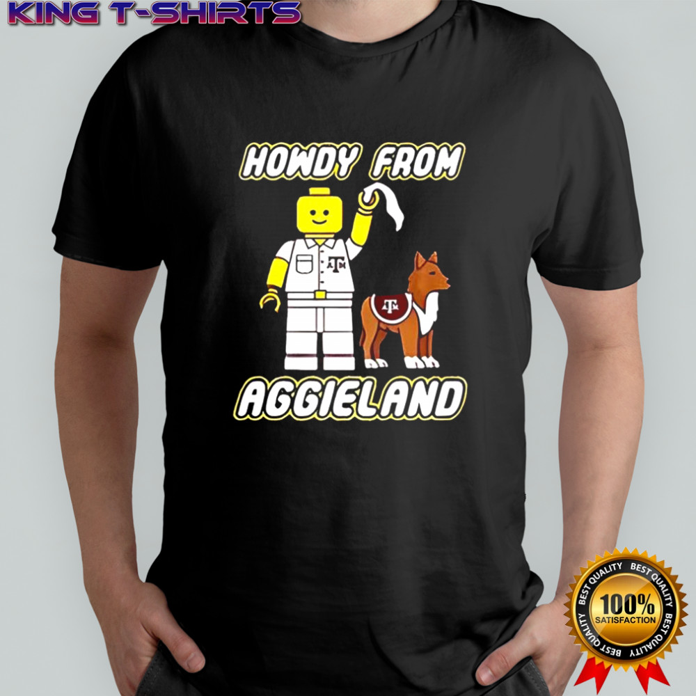 Texas A&M University Howdy from Aggieland Alamo Aggies lego shirt