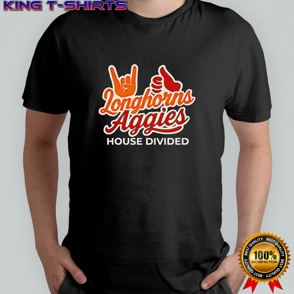 Texas Longhorns vs Texas A&M Aggies house divided shirt