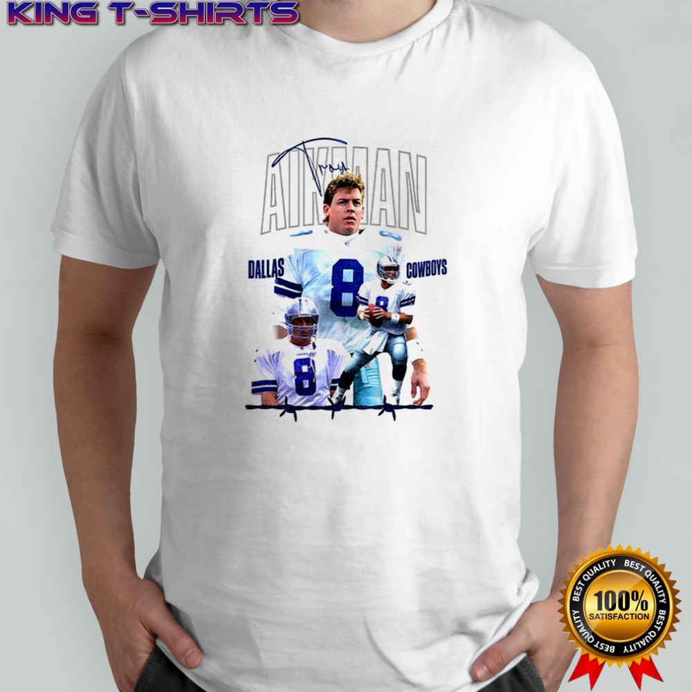 Troy Aikman Dallas Cowboys Football legend graphic signature shirt
