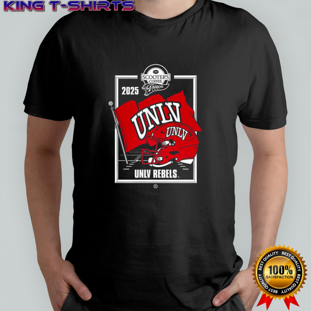 UNLV Rebels 2025 Scooter’s Coffee Frisco Bowl 2025 helmet shirt