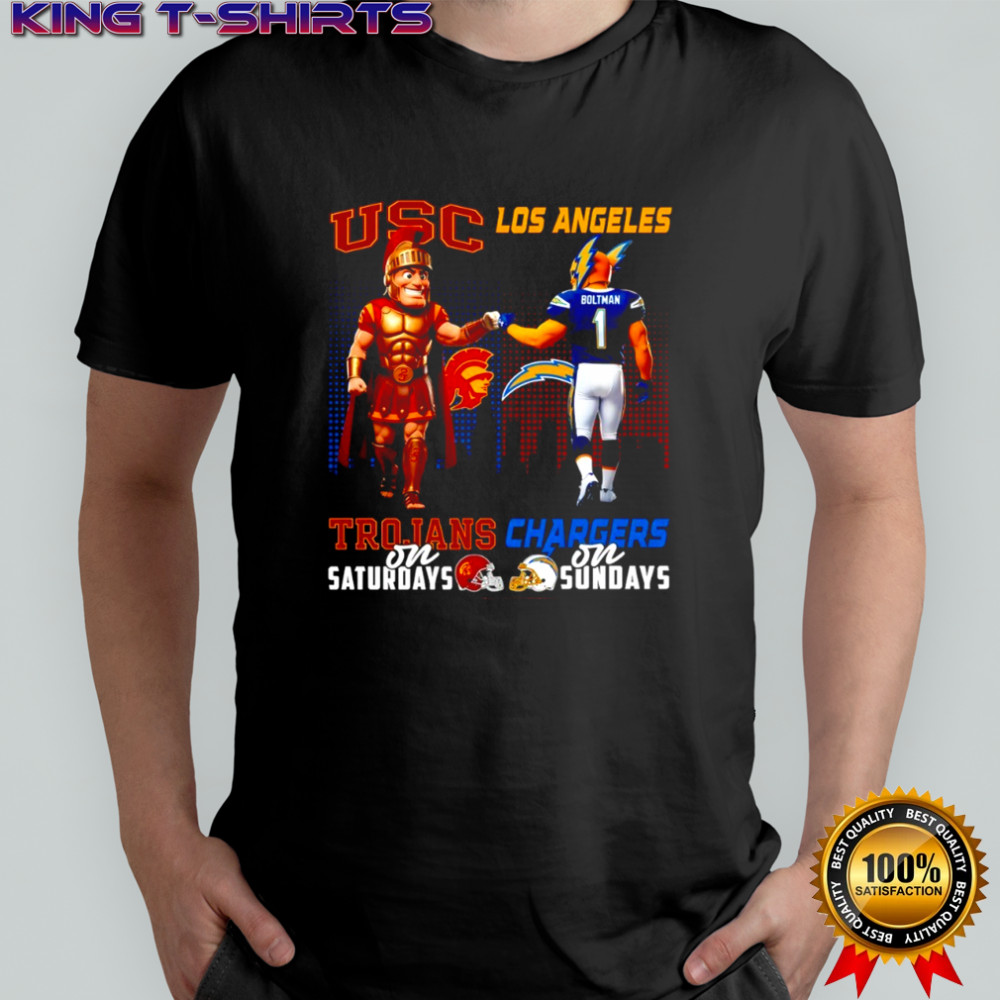 USC Trojans on Saturdays x Los Angeles Chargers on Sundays Mascot shirt