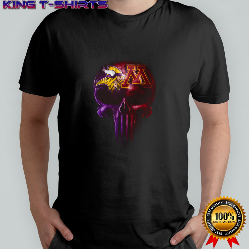 Vikings Gophers Skull Mashup T Shirt