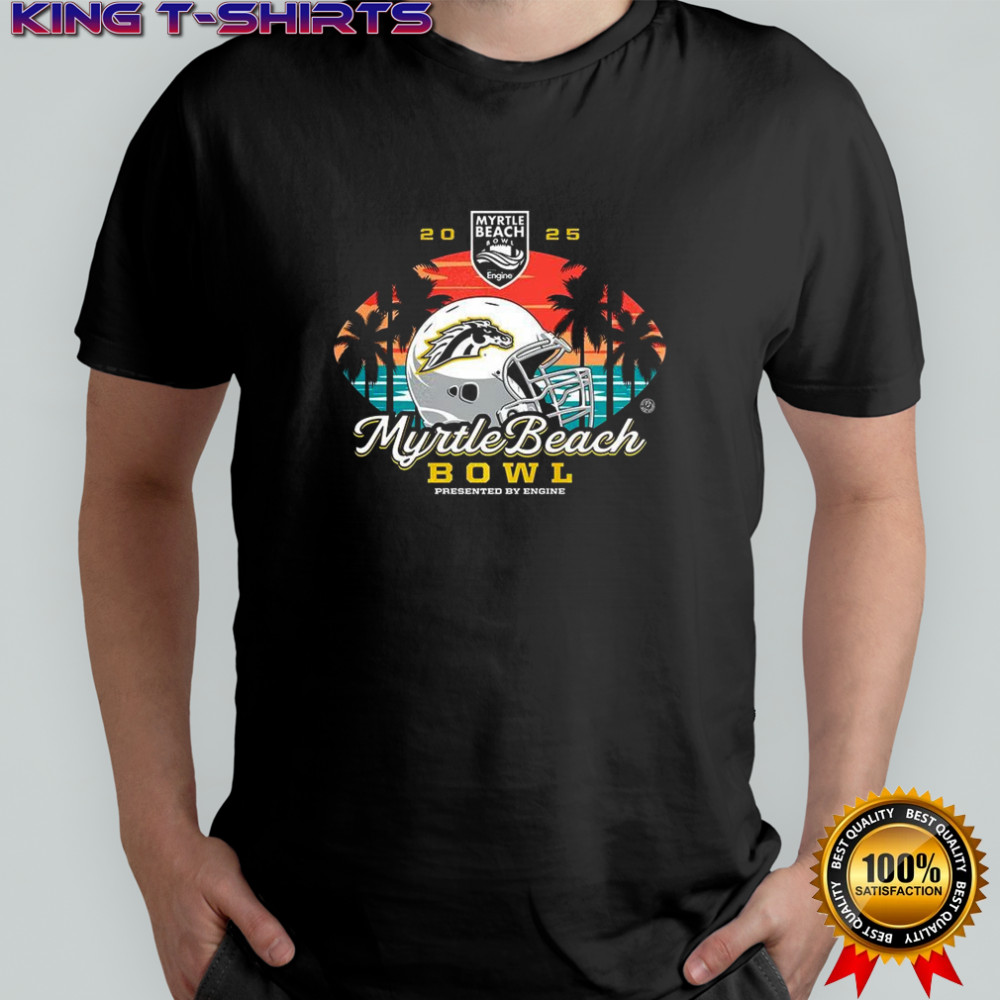 Western Michigan Broncos 2025 Myrtle Beach Bowl helmet shirt