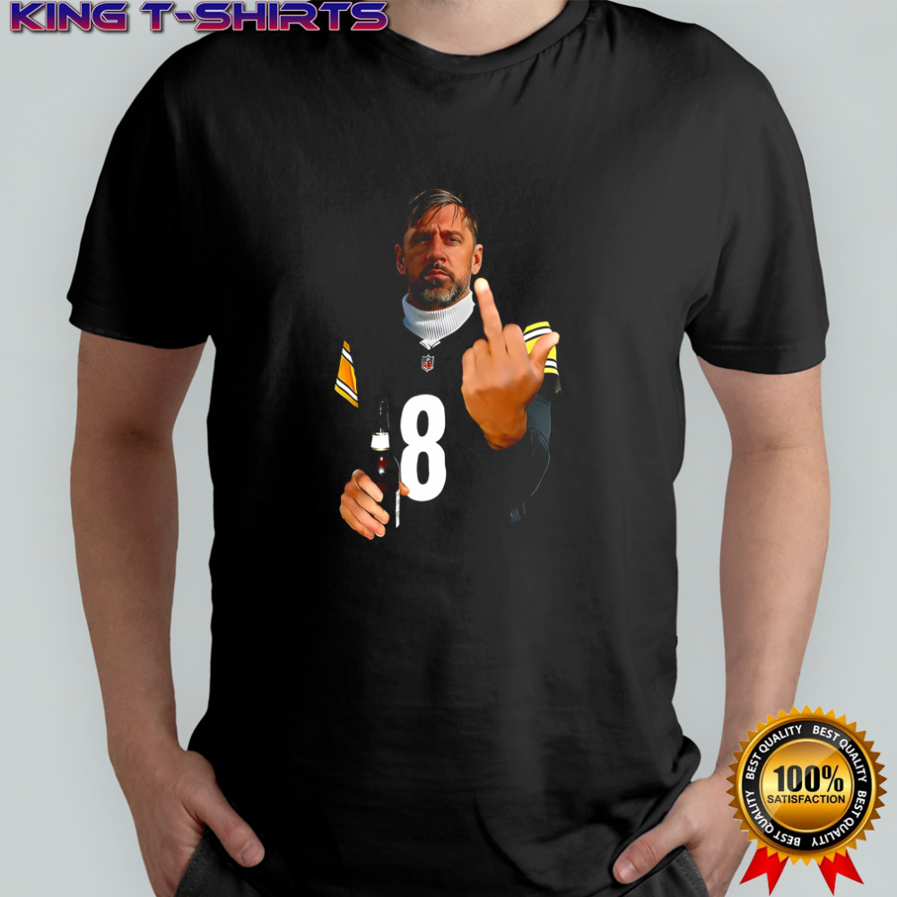Aaron Rodgers Pittsburgh Steelers NHL middle finger 2026 meme shirt