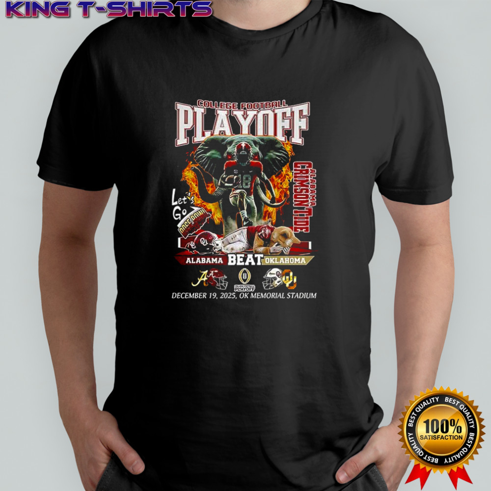 Alabama beat Oklahoma mascot College Football Playoff 2025 shirt
