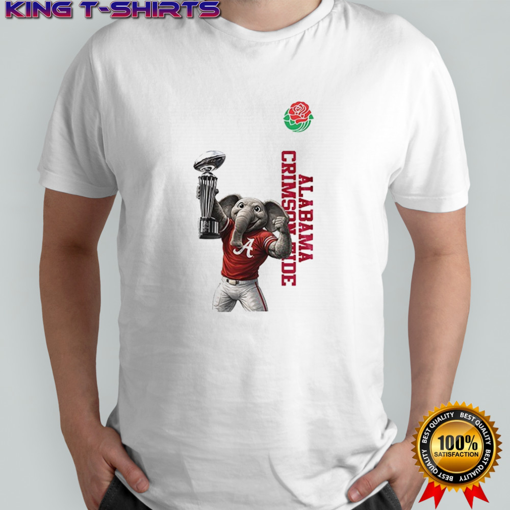 Alabama Crimson Tide Rose Bowl Champions undefeated perfect season team graphic mascot shirt
