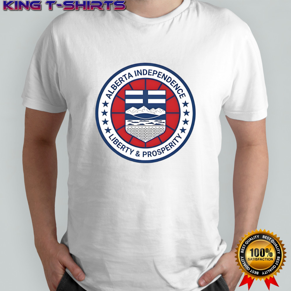 Alberta Independence liberty and prosperity circle logo shirt