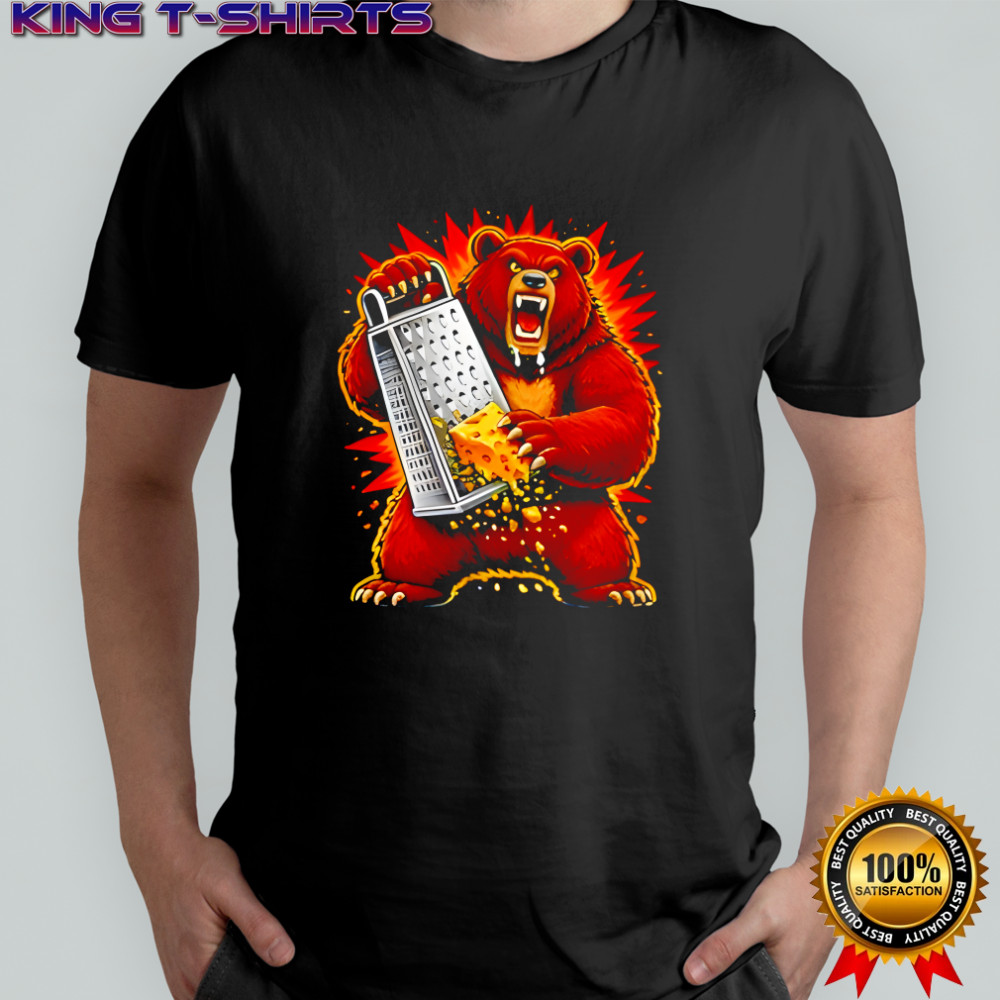 Angry Bear Grating Cheese Grater Hater Shirt