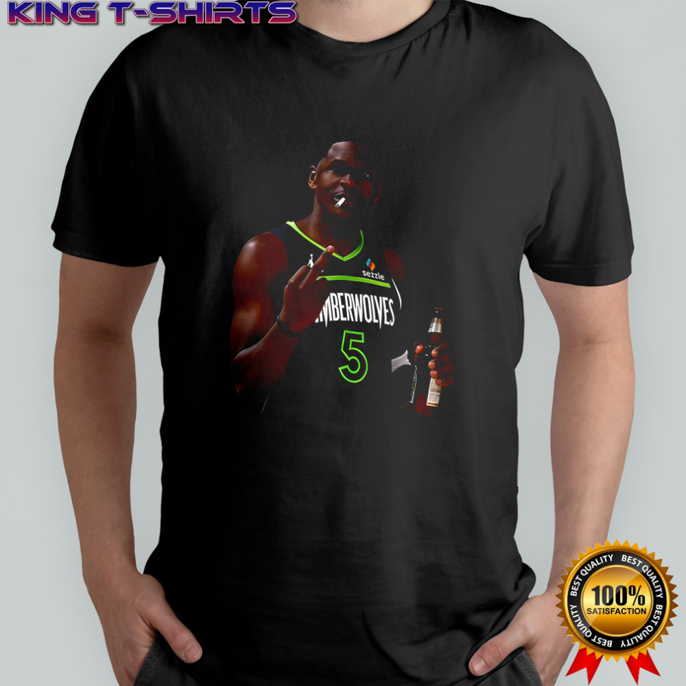Anthony Edwards Minnesota Timberwolves NBA middle finger 2026 meme shirt