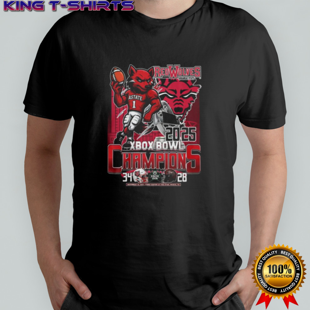 Arkansas State Red Wolves 2025 Xbox Bowl Champions T Shirt
