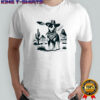 Australian Cattle Dog Smoking with UFO Western Cowboy Dog shirt