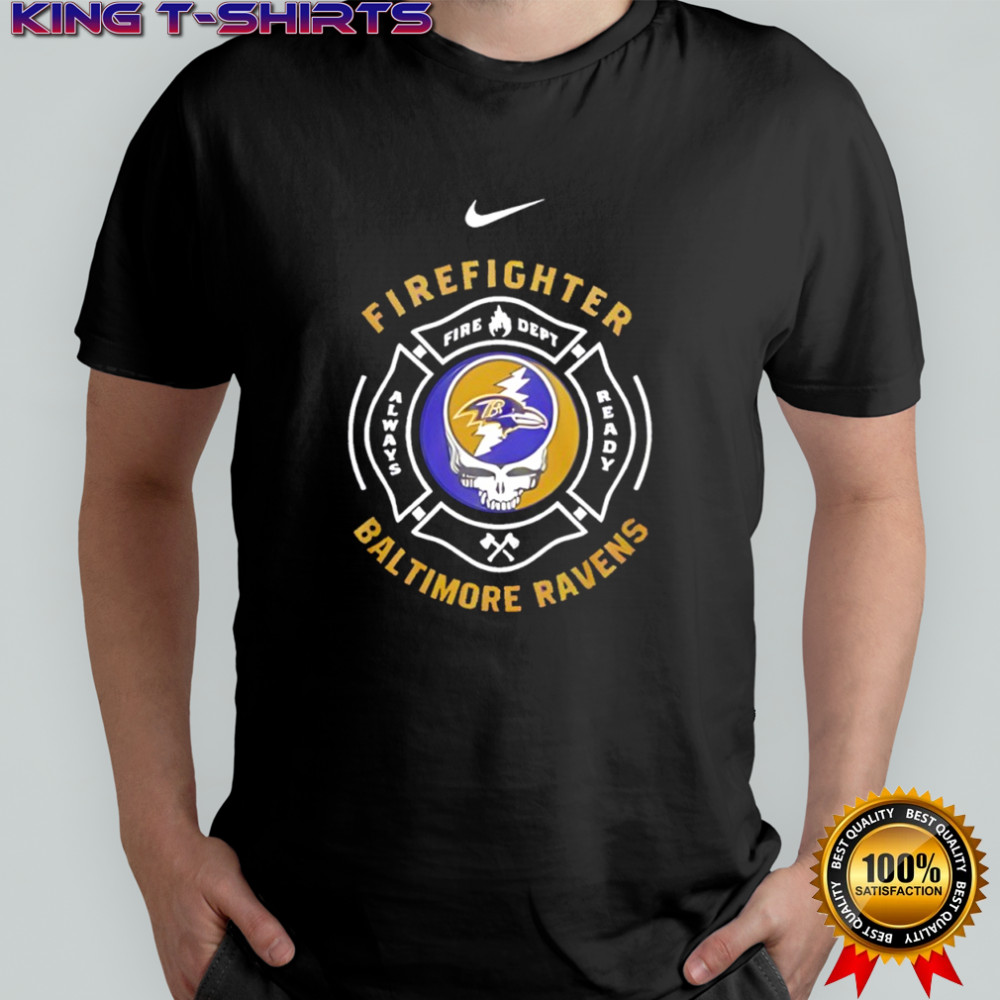 Baltimore Ravens NFL Grateful Dead Firefighter shirt