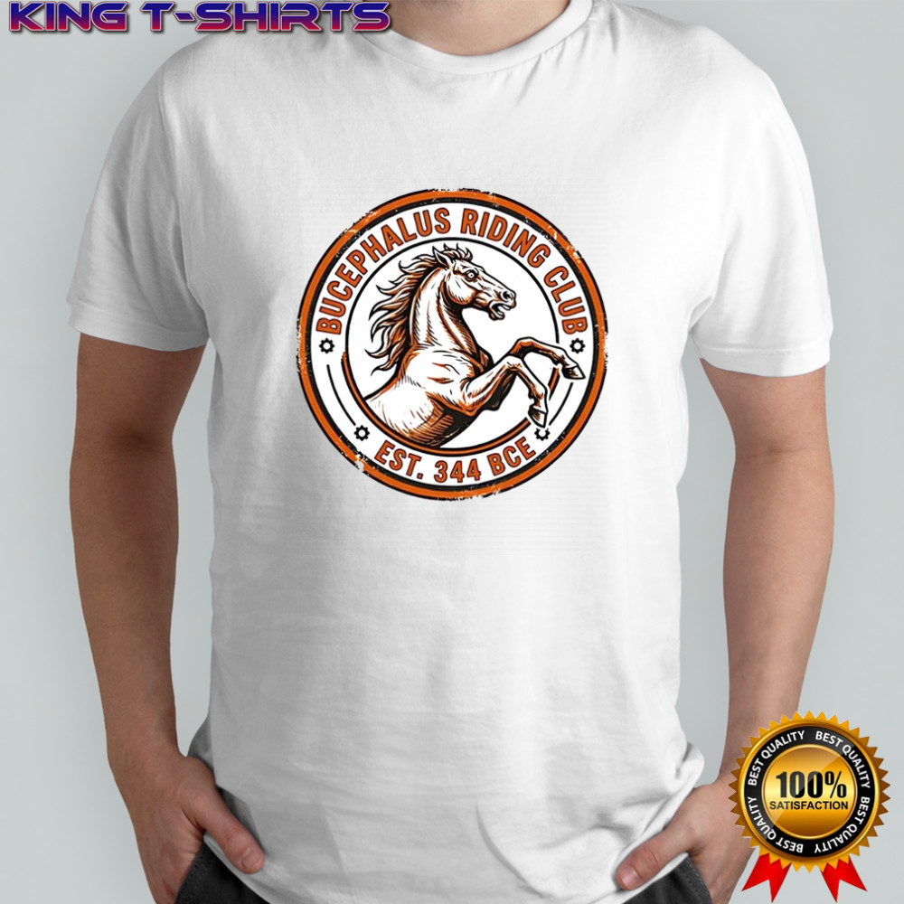 Bucephalus Riding Club est 344 BCE logo shirt