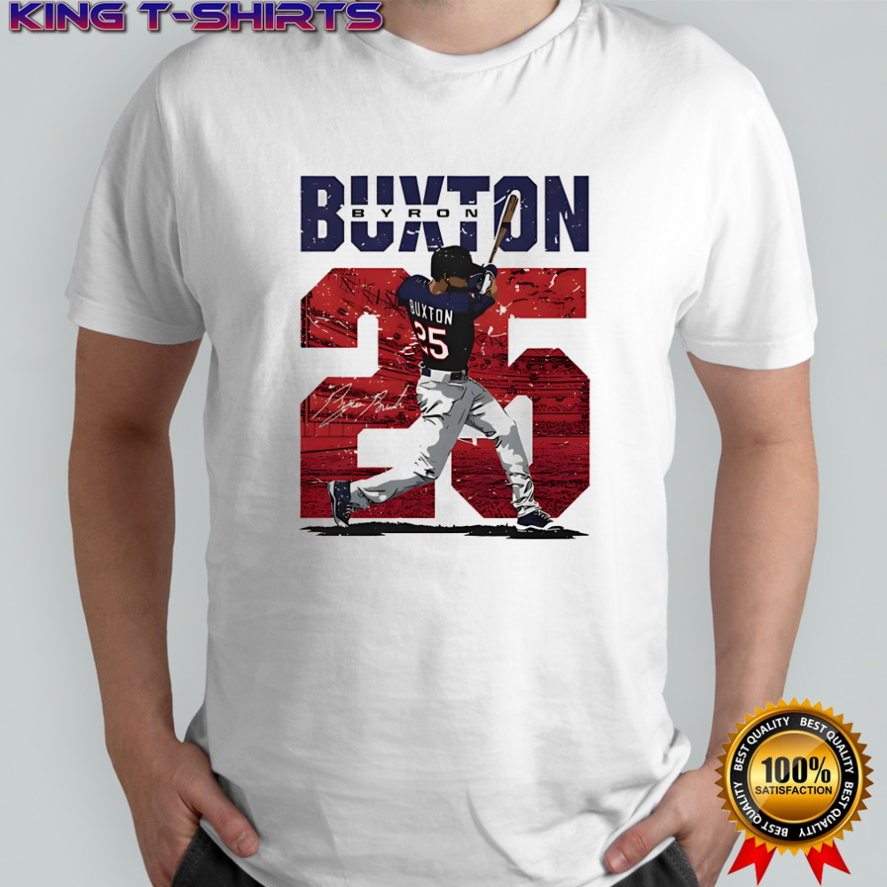 Byron Buxton Minnesota Twins MLB Target Field stadium signature shirt