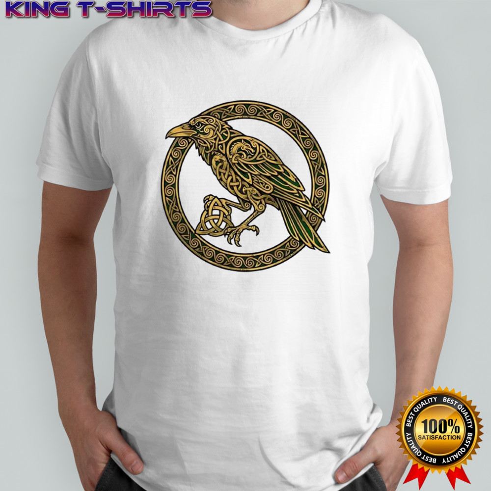 Celtic raven knot Northern mythology logo shirt