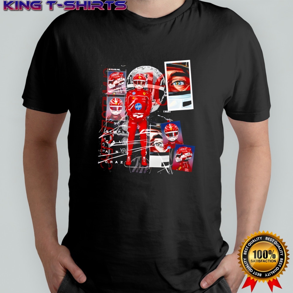 Charles Leclerc Ferrari 2026 F1 Racing Driver 16 Rosso Corsa Graphic shirt