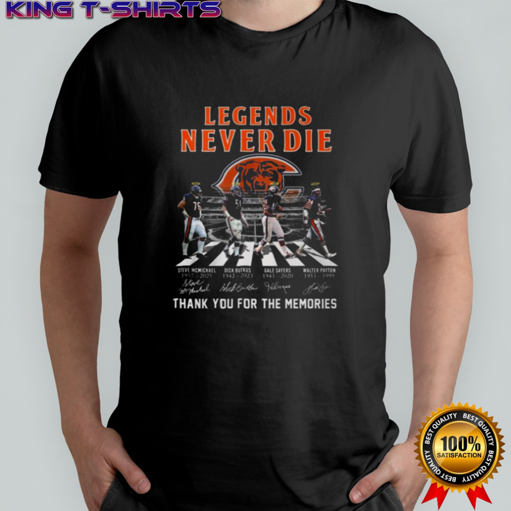 Chicago Bears Legends Never Die Tribute T Shirt