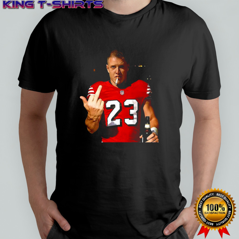 Christian Mccaffrey San Francisco 49ers NFL middle finger party meme shirt