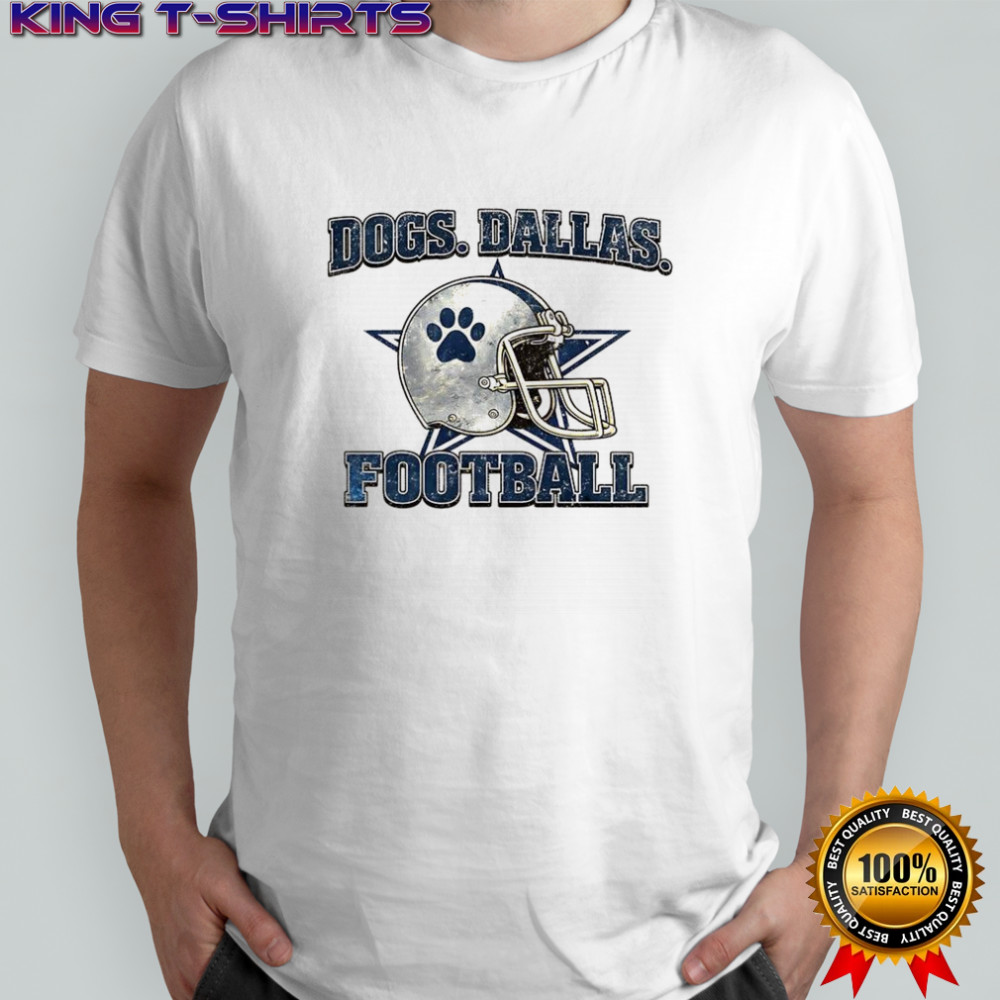 Dallas Cowboys NFL Dogs Dallas football helmet logo shirt