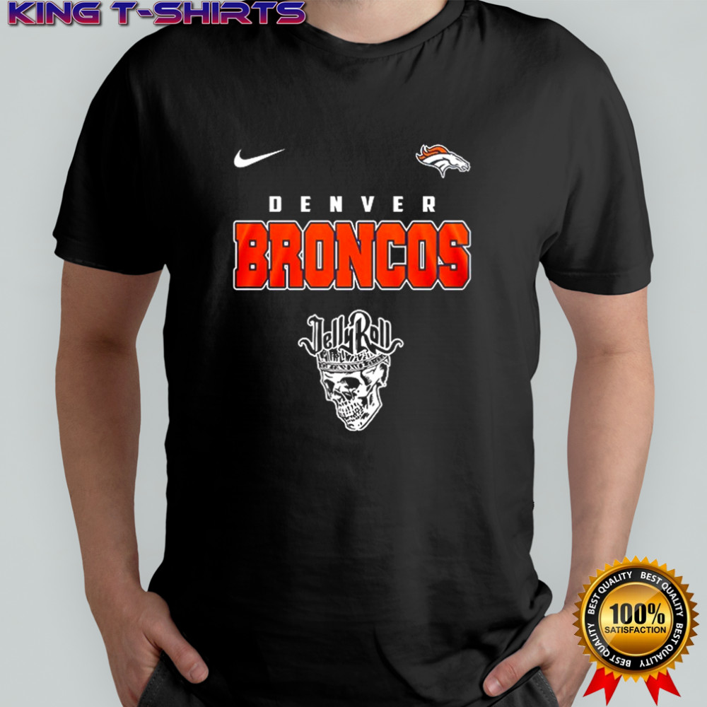Denver Broncos x Jelly Roll meets football logo shirt