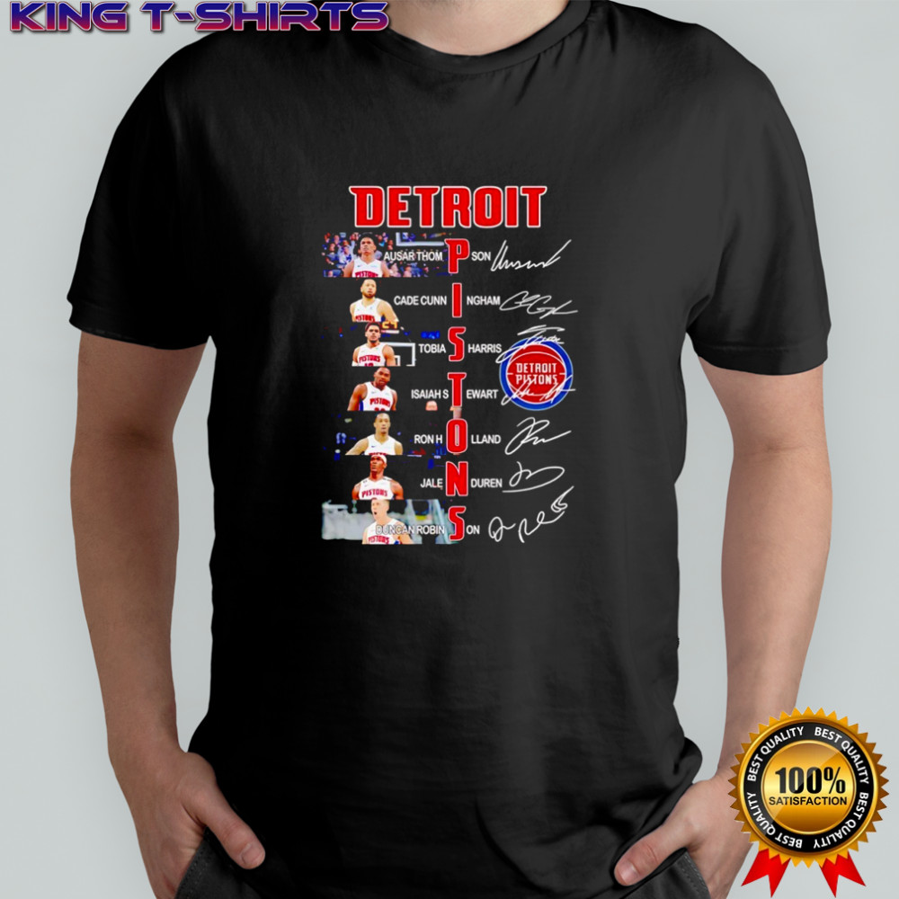 Detroit Pistons name of legends signatures shirt