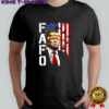 Donald Trump FAFO American flag fighter jet silhouette shirt