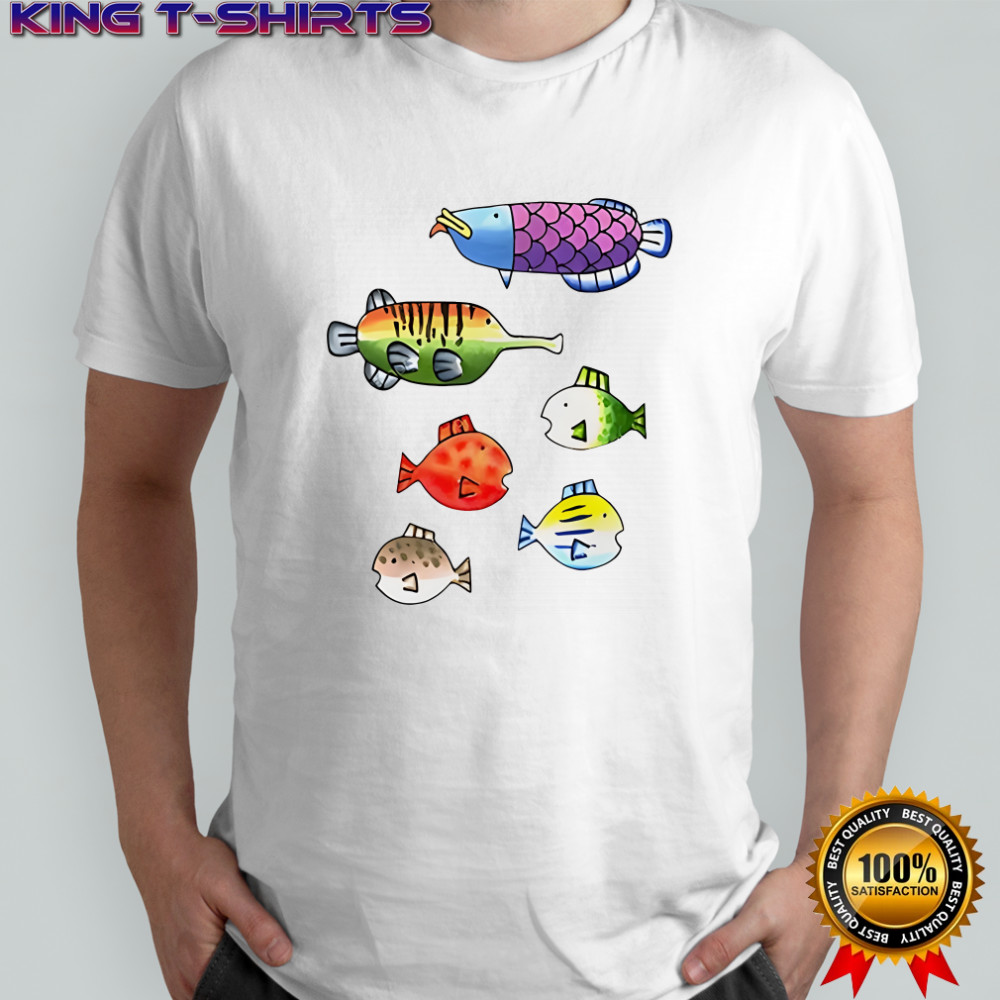 Fishing Wii Party play fish species video game shirt