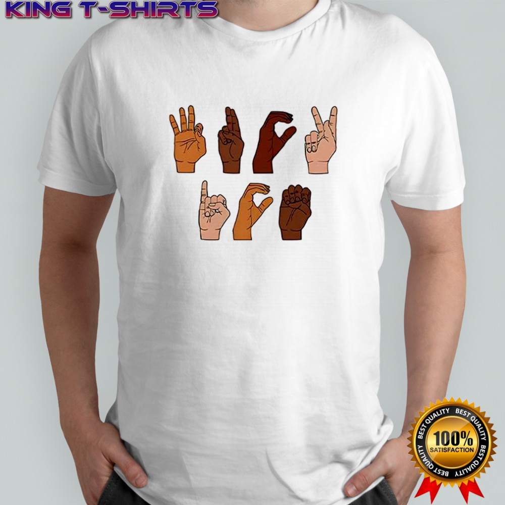 Fuck ICE hand sign language sarcastic shirt