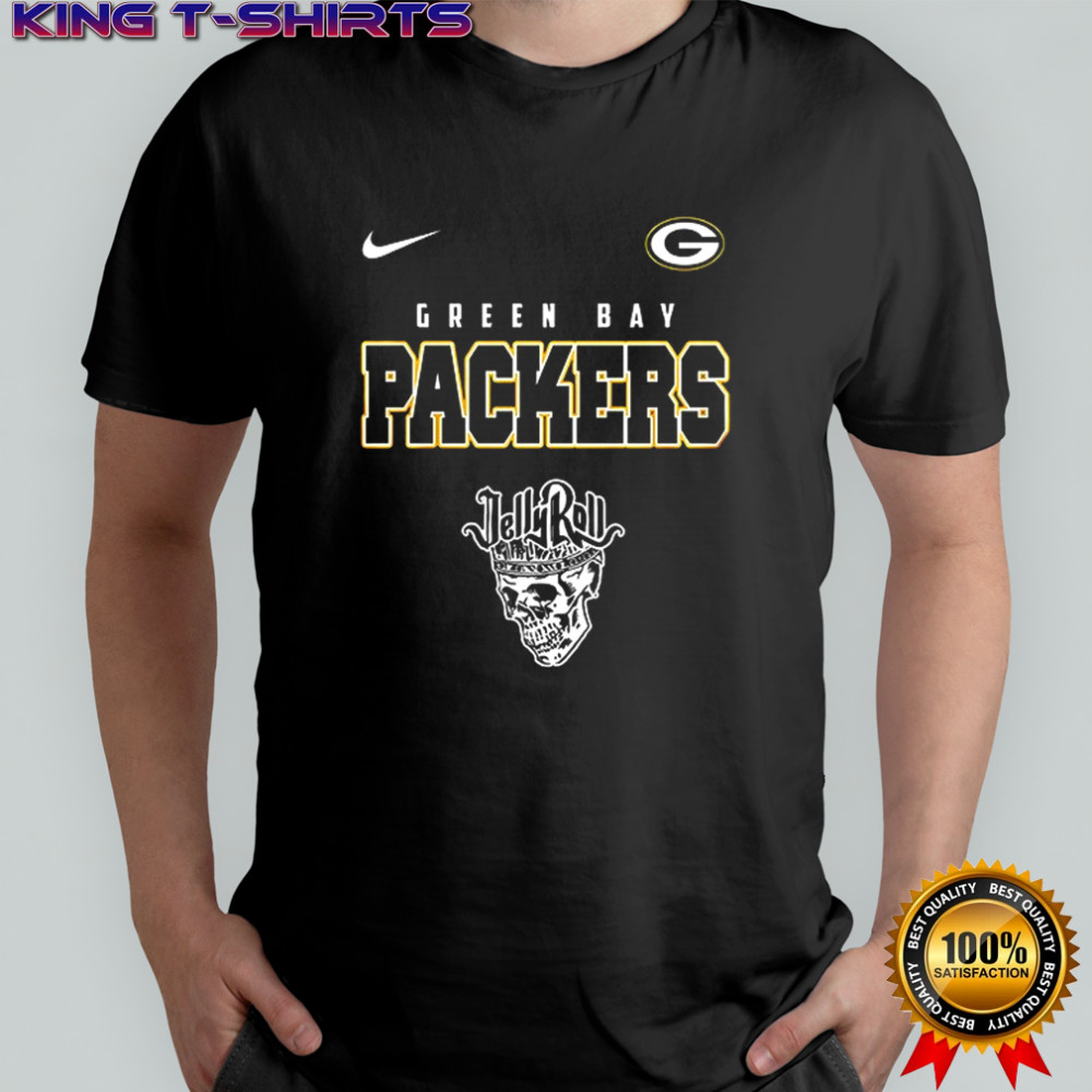 Green Bay Packers x Jelly Roll meets football logo shirt