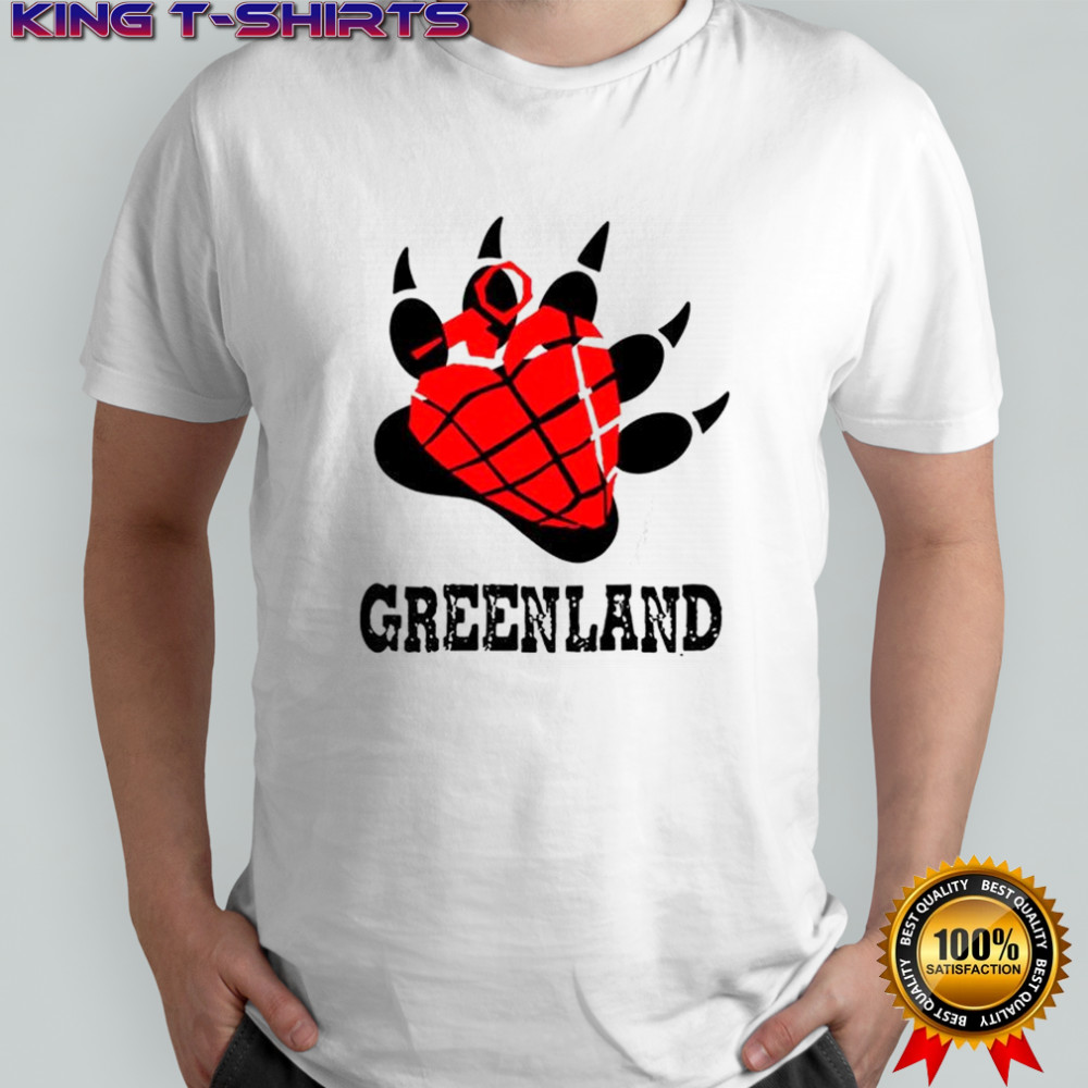 Greenland green day bear paw heart logo parody shirt