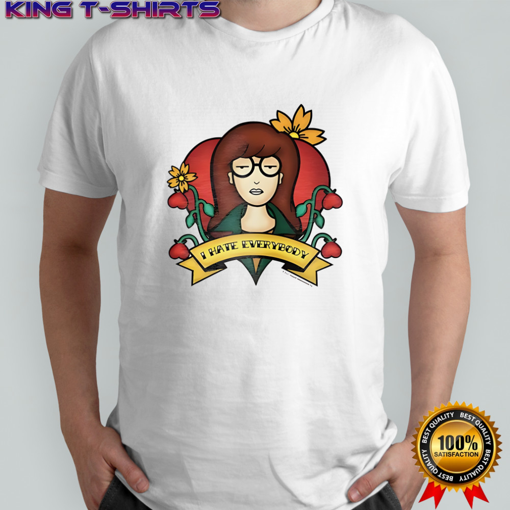I hate everything heart-shaped portrait retro shirt