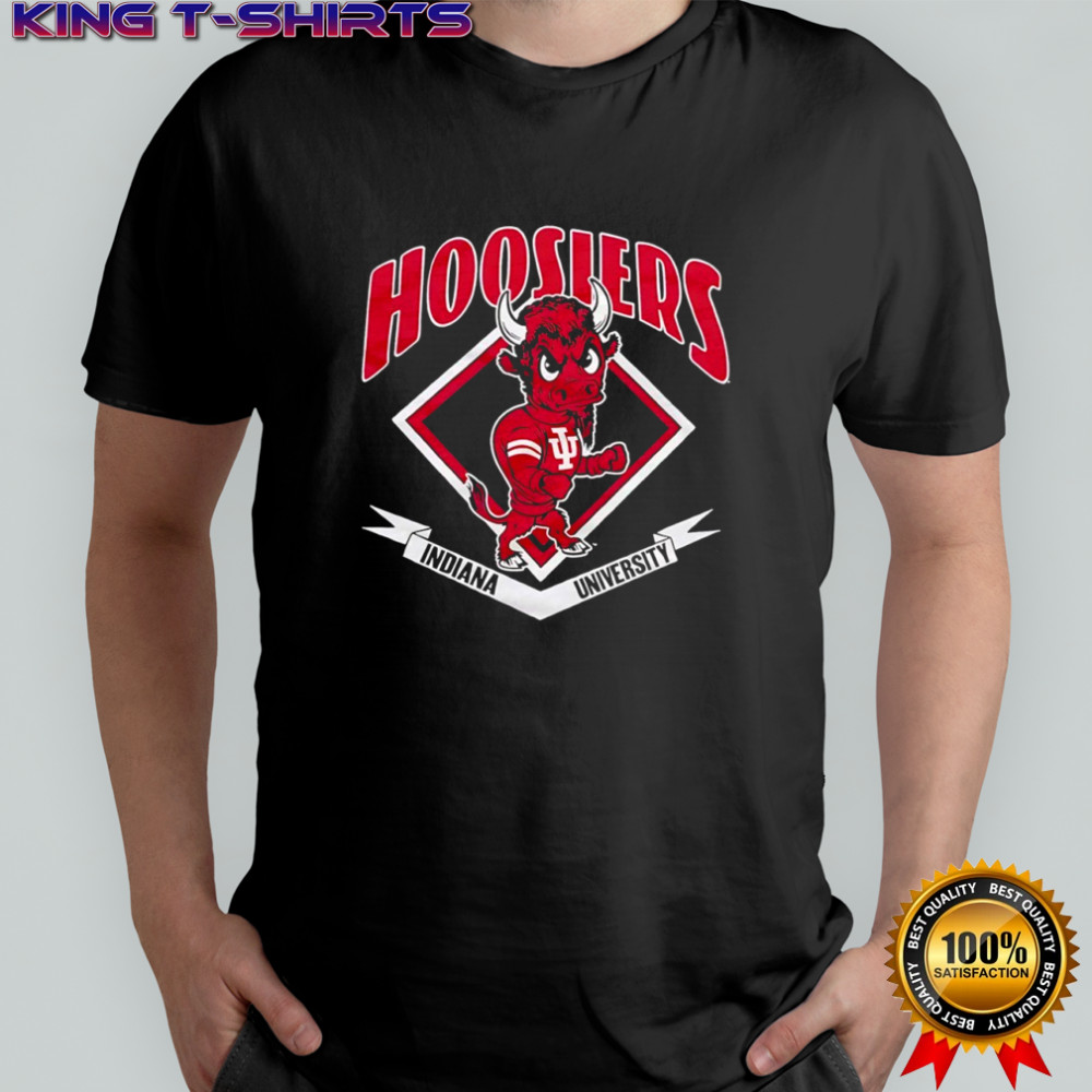 Indiana Hoosiers Charcoal Diamond mascot shirt