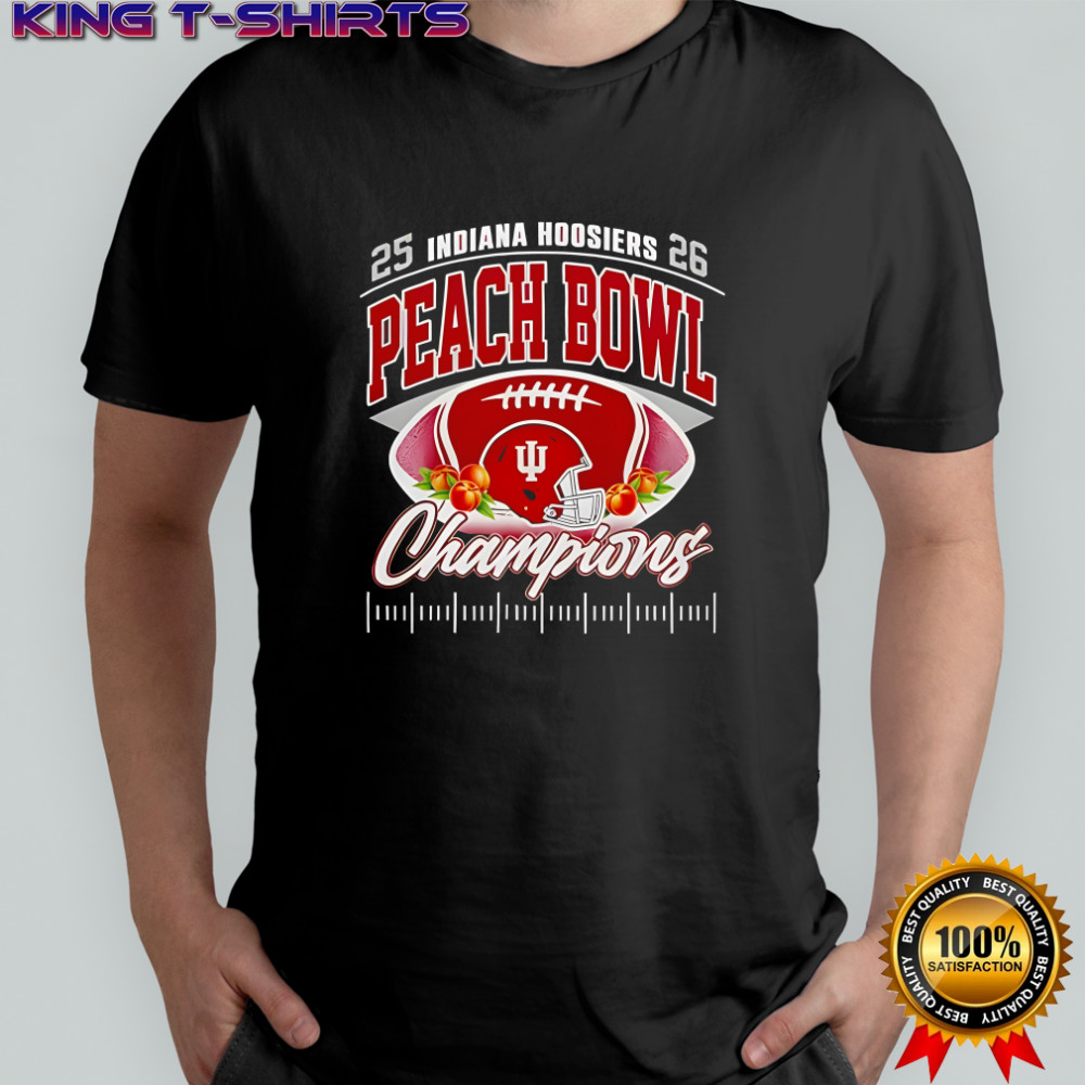 Indiana Hoosiers football 2025 26 Peach Bowl Champions logo shirt