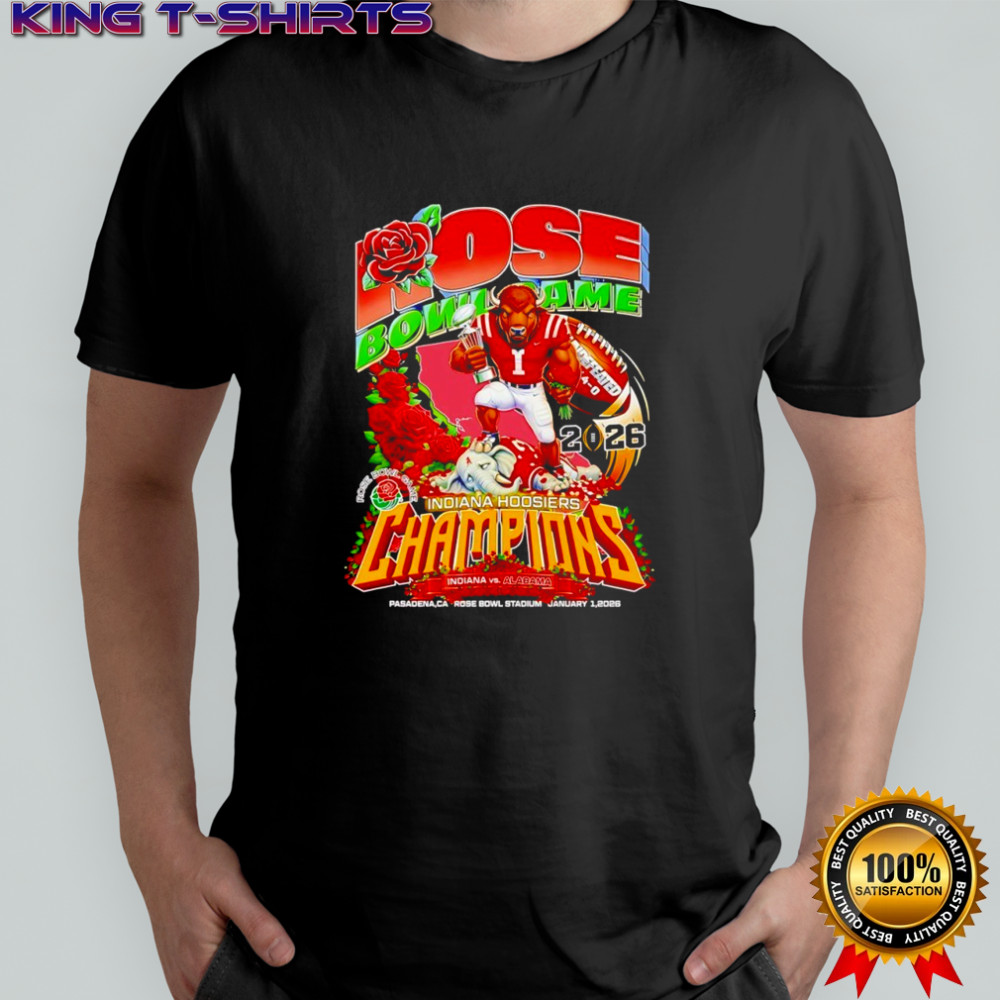 Indiana Hoosiers football mascot Rose Bowl Game Champions 2026 shirt