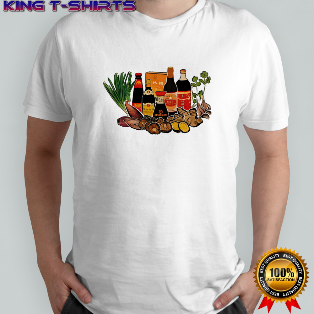 Ingredients in Asian cuisine Chinese food art shirt